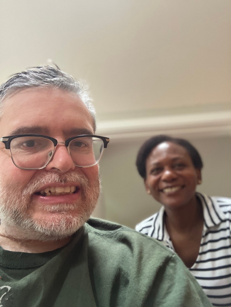 A selfie with Richard and Annet